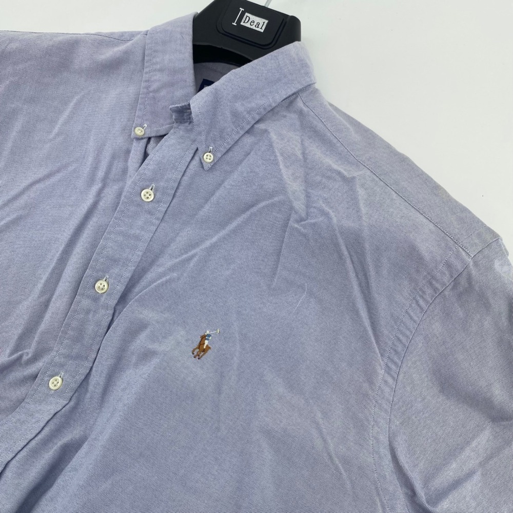 Polo Ralph Lauren Blake Shirt Mens XL Blue Oxford Short Sleeve Button Down - Picture 1 of 7